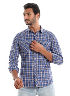 Full Button Down Plaids Blue, Black & Red Shirt - pzsku/Z091FBD09ACD055AF9FD4Z/45/_/1695290906/45cadb4c-1a0d-47bb-8427-f85437d8b3d4