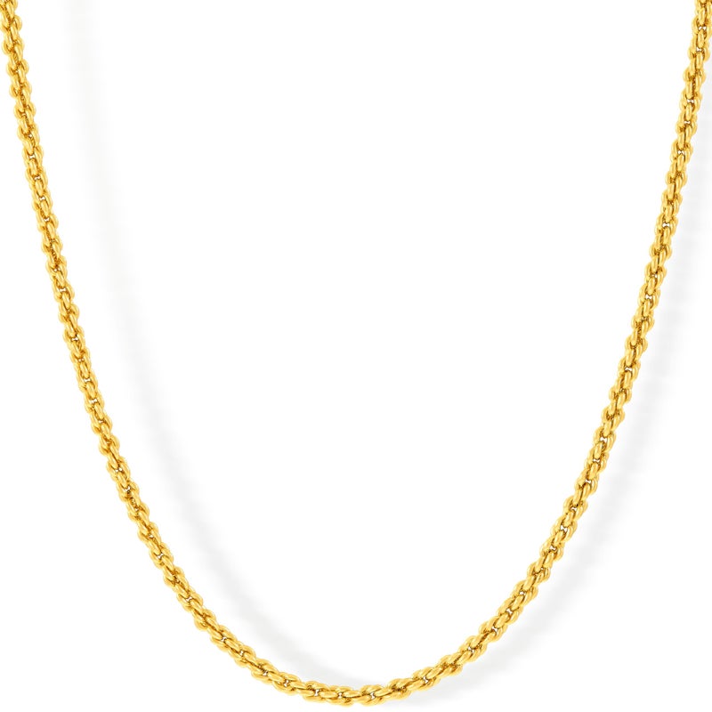 LIFETIME JEWELRY 1mm Gold Chain for Men & Women 24k Real Gold Plated Diamond Cut Rope Chain 14 to 30 Inch (20 inches, Gold) - Image 1