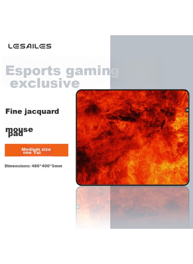 Lesailes Feidun Lesailes Mouse Pad, E-sports Fps Smooth, Random Texture Fine Surface Jacquard Mouse Pad, Large Size With Locked Edges, Computer Desk Pad, Muan, 480*400*5mm - Image 1