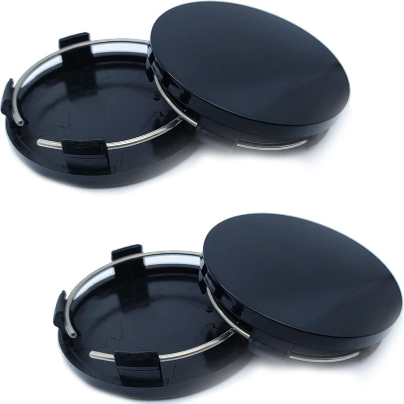 Suleto Car Wheel Center Caps Outer 60mm Inner 56mm Wheel Center Cover Kit Fit for Cars for Rims Center Hub Caps 4Pack Gloss Black - Image 1