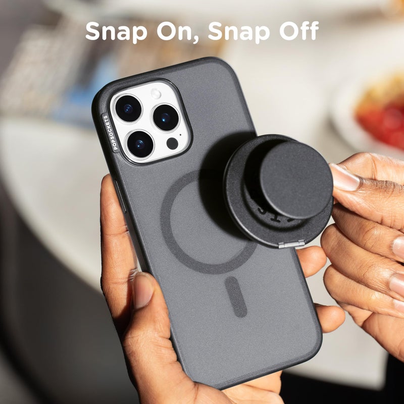 PopSockets Kick-Out Grip for MagSafe, Adjustable Kickstand for Portrait or Landscape, Magnetic Stand, Black - Black - Image 5