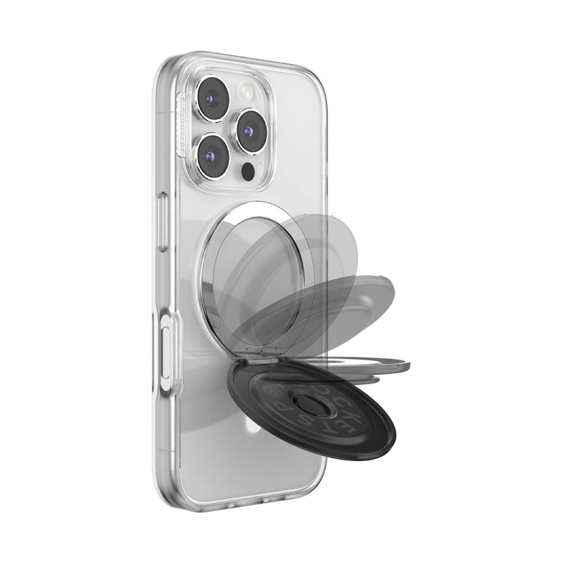 PopSockets Kick-Out Grip for MagSafe, Adjustable Kickstand for Portrait or Landscape, Magnetic Stand, Black - Black - Image 4