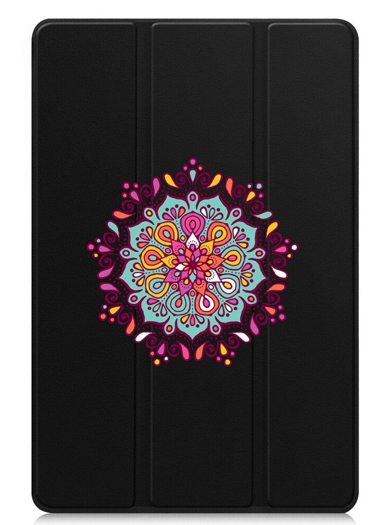 Theodor Protective Flip Case For OnePlus Pad 2 (2024) & OnePlus Pad Pro (2024) With Trifold Stand Auto Wake Sleep Shockproof Cover Mandala colourful - Image 1