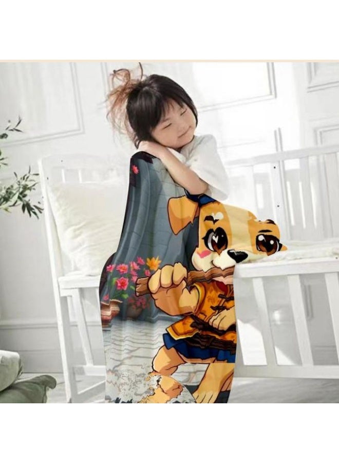 عام بطانية رقيقة من الفانيلا الكرتونية للأطفال أو الطلاب (دافئة ومريحة ومناسبة للنوم والألعاب) 100 سم * 150 سم - 100 - Image 1