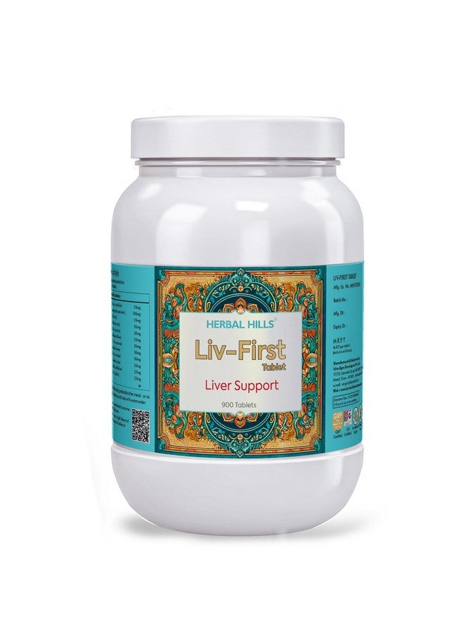 HERBAL HILLS Herbal Hills LIV First Liver Support 900 Tablets (Pack of 1)  - Image 1