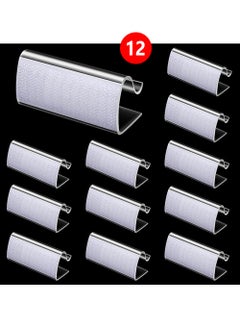12 Pack Clear Table Skirt Clips, Strong Tablecloth Clamps, Perfect for Securing Table Covers at Weddings, Banquets, Parties, Picnics & Outdoor Events, Multipurpose Table Edge Fasteners