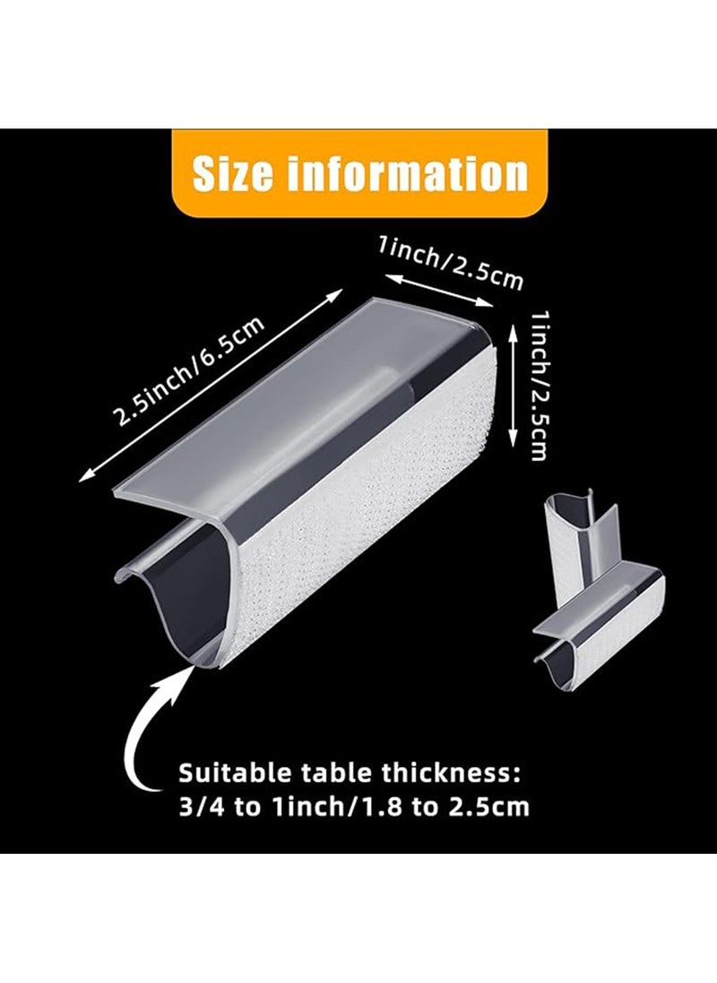 Generic - 12 Pack Clear Table Skirt Clips, Strong Tablecloth Clamps, Perfect for Securing Table Covers at Weddings, Banquets, Parties, Picnics & Outdoor Events, Multipurpose Table Edge Fasteners - Image 1
