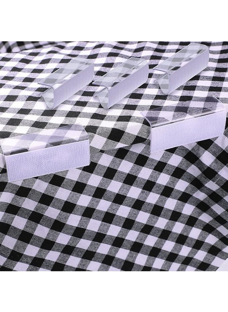 Generic - 12 Pack Clear Table Skirt Clips, Strong Tablecloth Clamps, Perfect for Securing Table Covers at Weddings, Banquets, Parties, Picnics & Outdoor Events, Multipurpose Table Edge Fasteners - Image 1