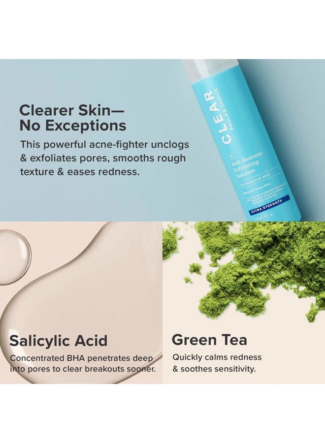 PAULA'S CHOICE CLEAR مقشر قوي إضافي، 2% حمض الساليسيليك مقشر لحب الشباب، تخفيف الاحمرار، 4 أونصات - Image 3