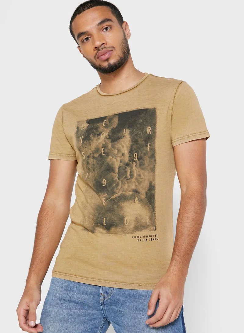 SALSA Graphic Crew Neck T-Shirt