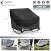 Krismile Outdoor Rocking Chair Cover Heavy Duty Waterproof Papasan Chair Cover with Split Zipper Easy to use Black - Image 2