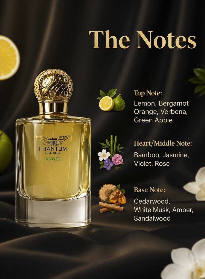 Linea De Bella Phantom Collection Angel – Long Lasting Perfume for Women with Fresh Citrus & Floral Notes | Elegant Citrus Floral EDP 100ML - Image 2
