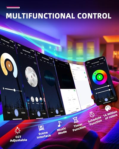 EMITEVER WiFi&Bluetooth 5-in-1 LED Controller WT5 Dimmable for DC12-24V PWM Single Color/CCT/RGB/RGBW/RGBCCT LED Strip Lights, Compatible with Tuya APP/Smart Life/Alexa/Google Home - Image 5