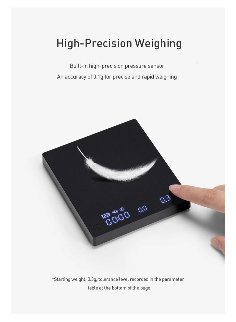 تايم مور ميزان قهوة بلاك ميرور بيسك بلس صغير الحجم لتحضير الاسبرسو - Image 2