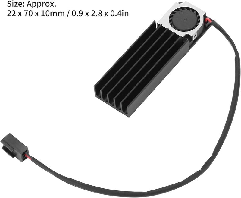 klarako SSD Radiator, High Performance SSD Radiator with Fan Efficient Cooling Air Duct Heat Sink Thermal Module for All M.2 2280 Hard Drives Desktop - Image 3