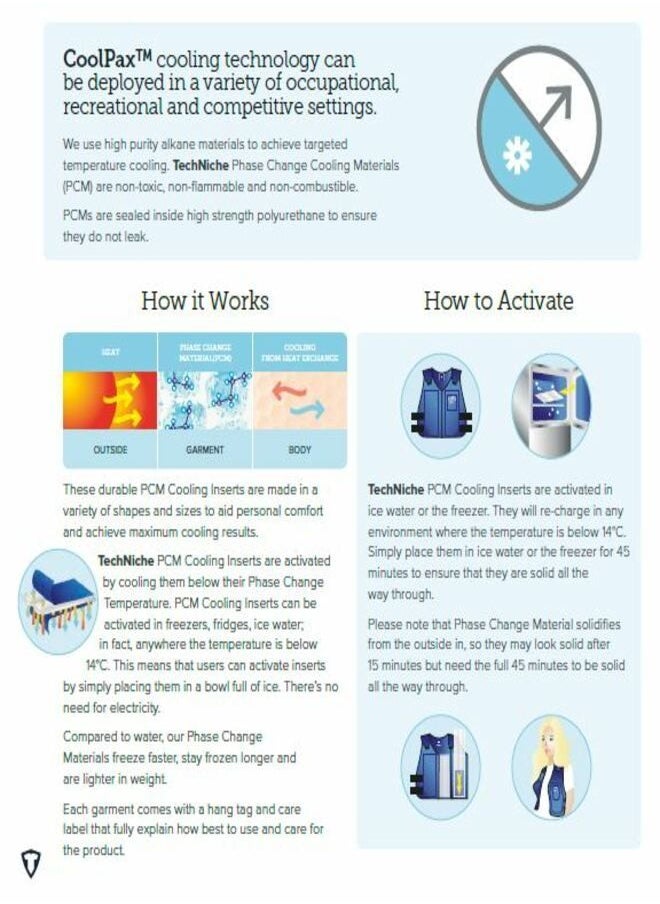 TECHNICHE 6626 Phase Change Cooling Vest, Blue  - Image 5
