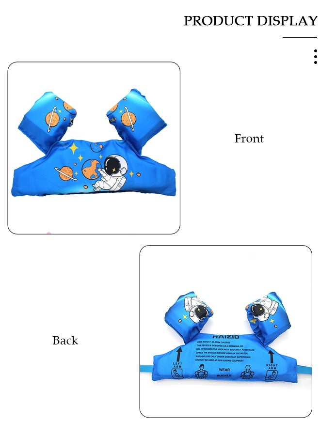 DUNISO سترة سباحة للأطفال، أكمام عائمة قابلة للنفخ، شريط ذراع للسباحة، أجنحة سباحة كرتونية، سترات سباحة عائمة، أكمام، أشرطة كتف، عوامات للذراع للأطفال الذين يتعلمون السباحة، معدات التدريب - Image 2