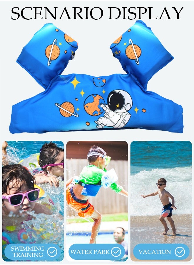 DUNISO - Swimming Vest for Kids, Inflatable Floating Sleeve Swim Arm Band Cartoon Swimming Wings Pool Float Vests Sleeves Shoulder Straps Arm Floaties for Children Learn to Swim Training Equipment - Image 1