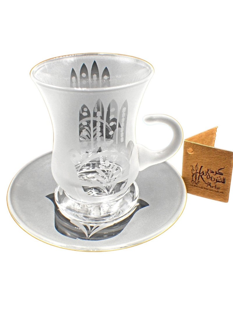 Tea cups with saucer glass 6 pieces - pzsku/Z0920505E50767F8DDE9DZ/45/_/1647760604/0904e8bc-8776-40ed-adf6-a8d6e323ef1e