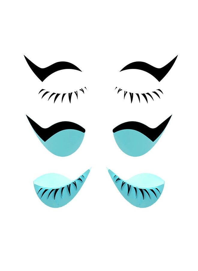 Gleva Eyeliner & Eyelash Stamp Tool,Reusable Silicon Lower Eyelash Stamp Tool,Eye Makeup Tool,DIY Lower Lashes Extensions,Natural Look for Make Up Beginner(Blue),1 count - Image 1