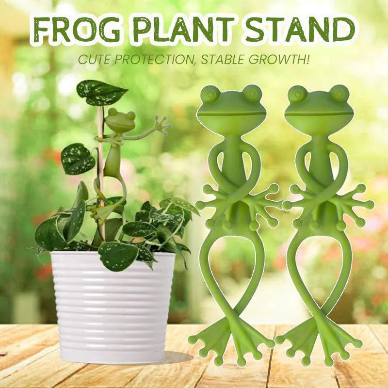 Frog Plant Stand Green Animal Pet Frog Ornament Plant Stand - Image 2