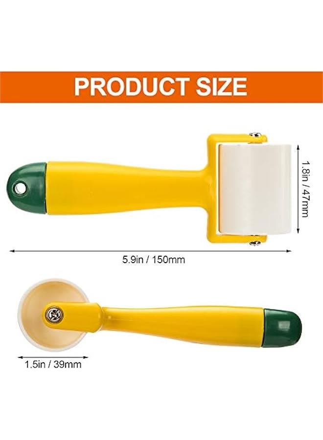 Seam Roll & Press Roller, Quilting Tool Wallpaper Roller with Ergonomic Handle, Sewing Notions Pressing Wheel, for Quilting, Sewing, Print, Ink, Wallpaper, Home Decoration (7.44inch X 1.85inch) - Image 2