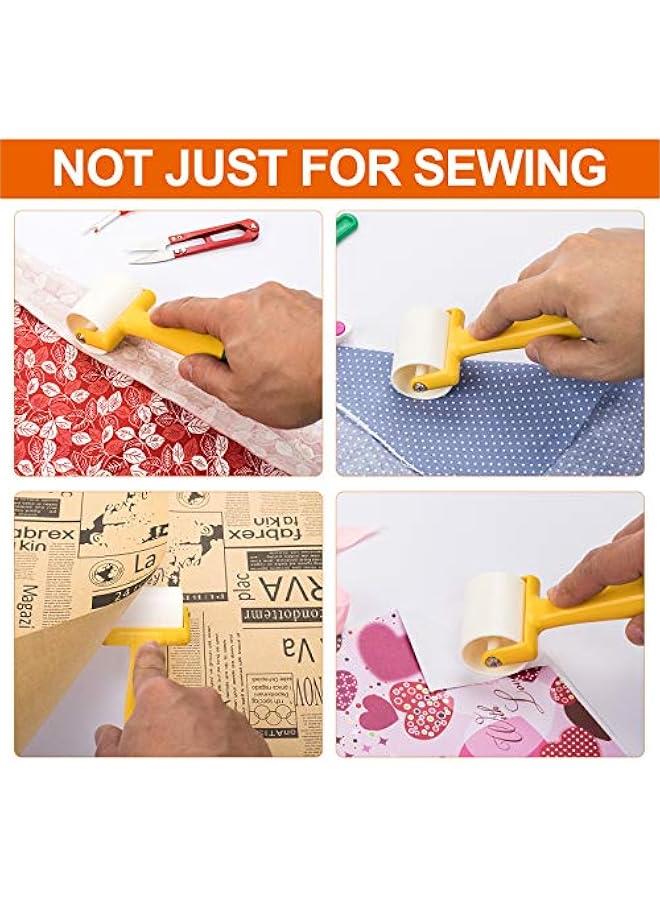 Seam Roll & Press Roller, Quilting Tool Wallpaper Roller with Ergonomic Handle, Sewing Notions Pressing Wheel, for Quilting, Sewing, Print, Ink, Wallpaper, Home Decoration (7.44inch X 1.85inch) - Image 5