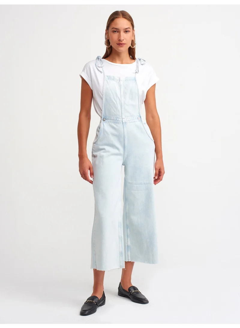 Dilvin 4451 Strappy Jean Salopet-Blue