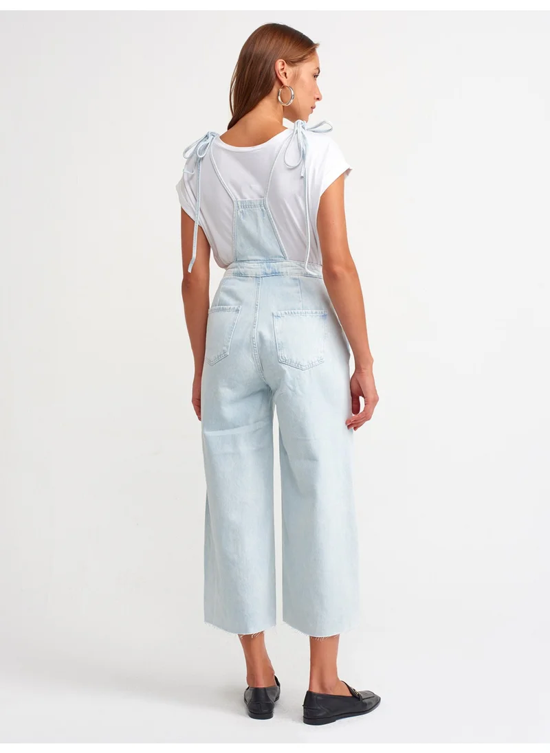 Dilvin 4451 Strappy Jean Salopet-Blue