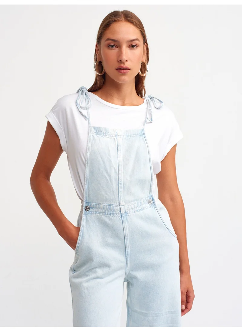 Dilvin 4451 Strappy Jean Salopet-Blue
