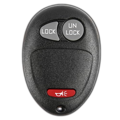 KeylessOption Key Fob Replacement for 2001 2002 2003 2004 2005 2006 2007 2008 2009 2010 2011 2012 Chevrolet Chevy Colorado Hummer GMC Canyon Oldsmobile Pontiac Isuzu Remote, 3-Button L2C0007T - Image 1