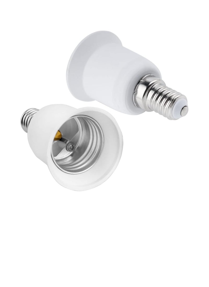 Lezonic E14 to E27 Socket Converter, Small Screw to Screw Edison Bulb Adapter, SES to ES Lamp Base Adapter, Max Wattage 60W, Voltage 0-250V, for LED Bulbs, Incandescent Bulbs, CFL Bulbs, 4 Pack  - Image 1