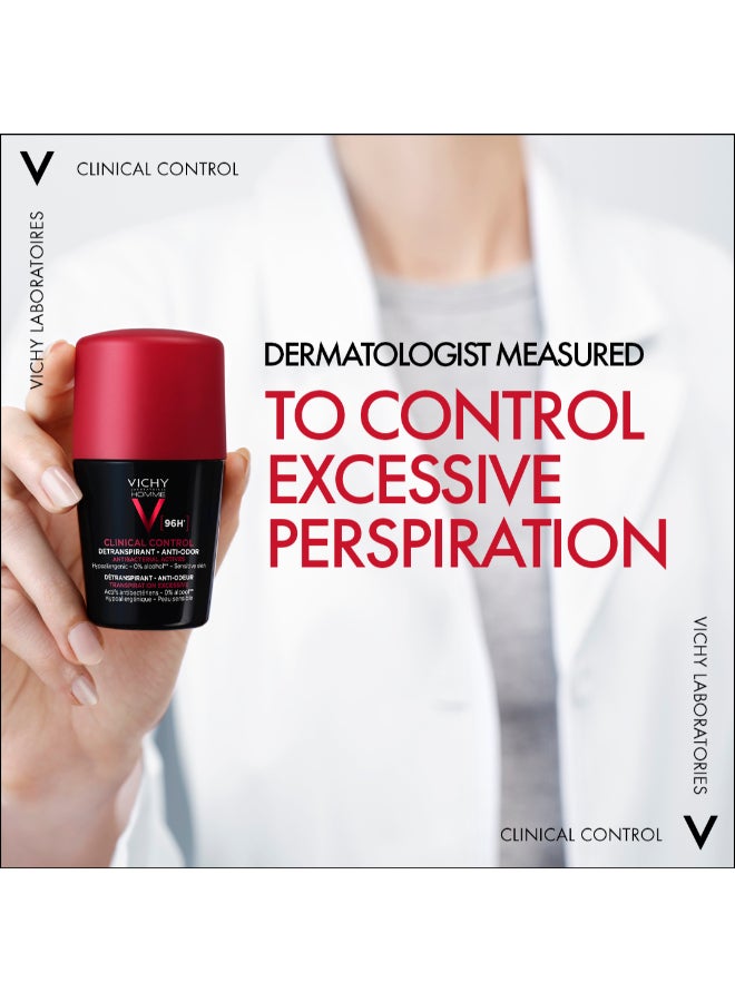 VICHY 96 Hour Clinical Control Deodorant For Men Clear 50ml - Image 3