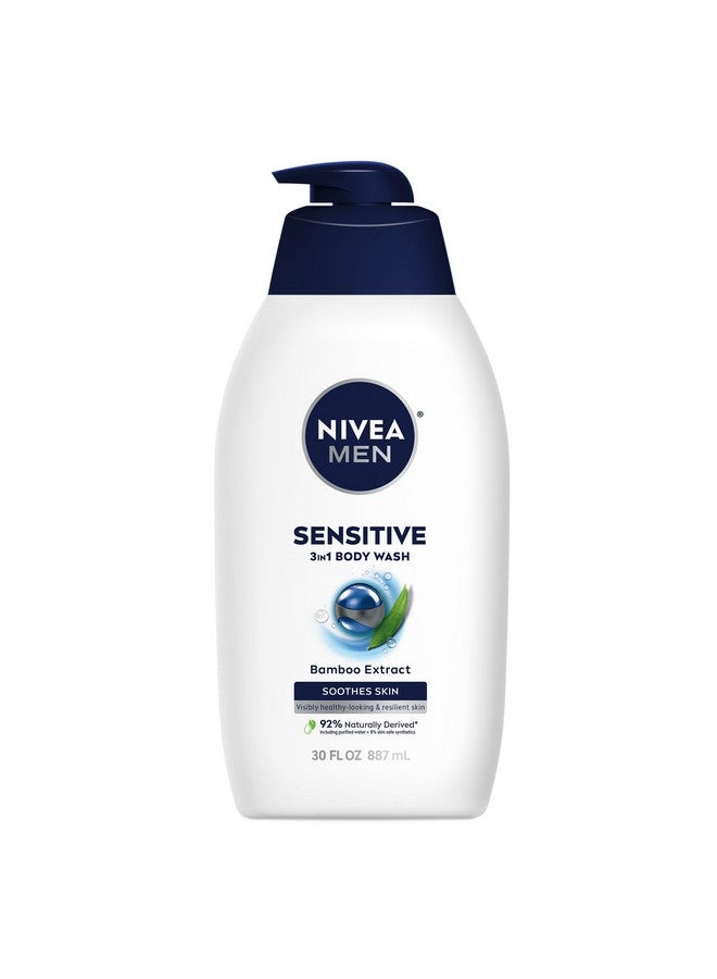 نيفيا مين غسول الجسم نيفيا للرجال للبشرة الحساسة بخلاصة الخيزران، زجاجة سعة 30 أونصة سائلة - Image 1