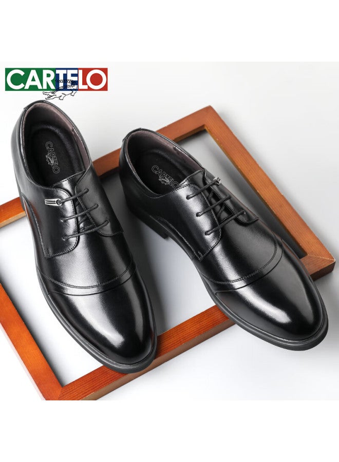 كارتيلو Cartelo رجال الأعمال البريطانية ستايل جلد بقري أحذية كاجوال جميع المباريات رجال أحذية الزفاف أحذية منخفضة القطع رجال 513 أسود 44 - Image 4