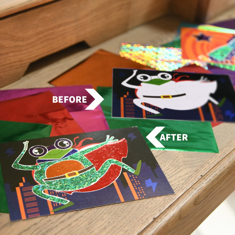 CHALK AND CHUCKLES Chalk & Chuckles - Fabulous Foil Art-Superhero Animals - Image 2