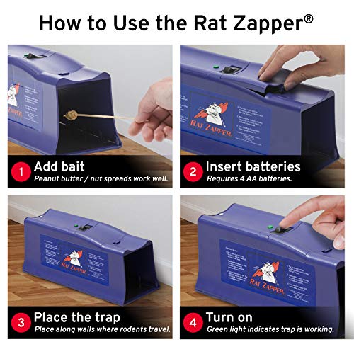 Victor Rat Zapper Classic RZC001-4 Indoor Electronic Rat Trap - 4 Traps, Purple - Image 3