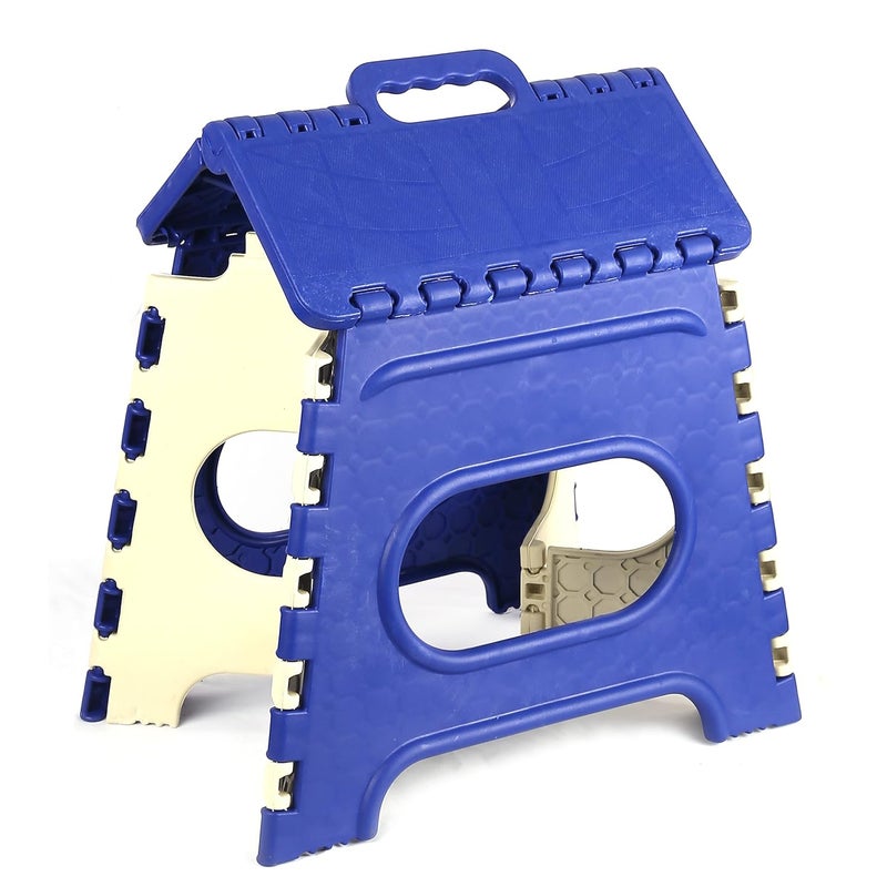 GOCART WITH G LOGO GOCART Plastic Folding Step Stool 12Inch Blue - Image 2