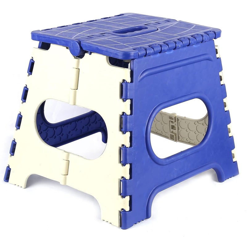 GOCART WITH G LOGO GOCART Plastic Folding Step Stool 12Inch Blue - Image 1