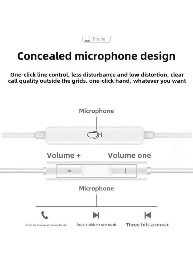 Generic - Applicable To Apple 11/12/13/14 Wired Headset Iphone6/7/8/X Mobile Phone XR Line-Specifications:Apple Lighting Headset (original IC Version) Box Packaging - Image 1