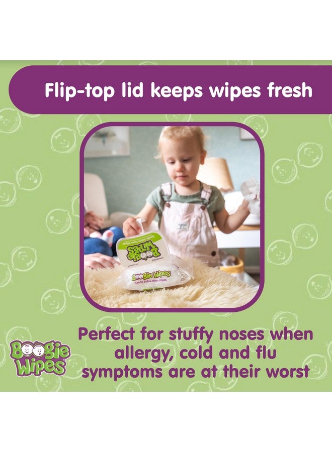 Boogie Saline Nose Wipes by Boogie, for Baby & Kids, Face, Hand & Body, FSA/HSA Eligible, Made with Vitamin E, Aloe, and Natural Saline, Unscented, 30 Count (Pack of 12) - Image 5