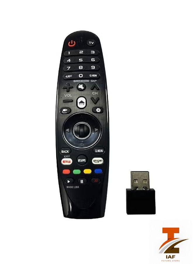 IAF mr-18/600 replacement magic TV remote control compatible with most lg televisions  smart TVs netflix and prime hot button black