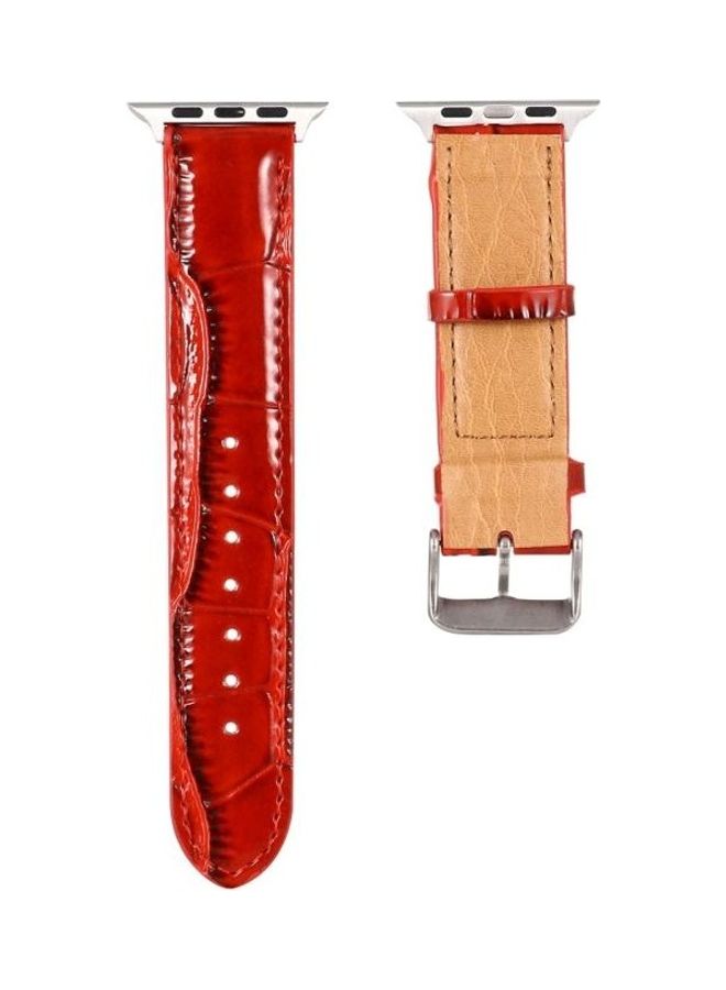 NIBEMINENT Ethnic Replacement Watchband For Apple Watch Series 1/2/3/4/5/6/7/SE 38/40/41mm Red - Image 2