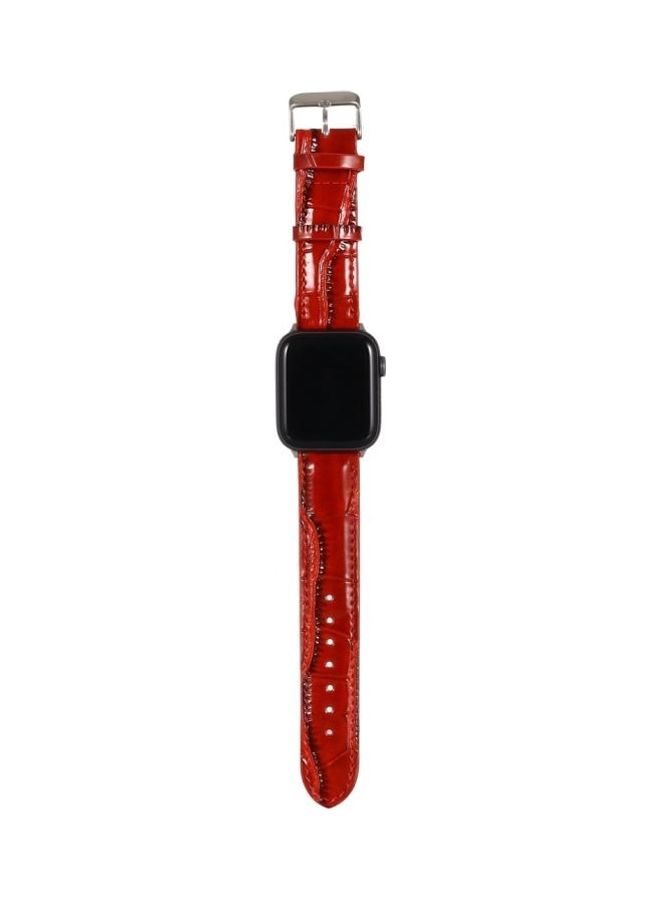 NIBEMINENT Ethnic Replacement Watchband For Apple Watch Series 1/2/3/4/5/6/7/SE 38/40/41mm Red - Image 4