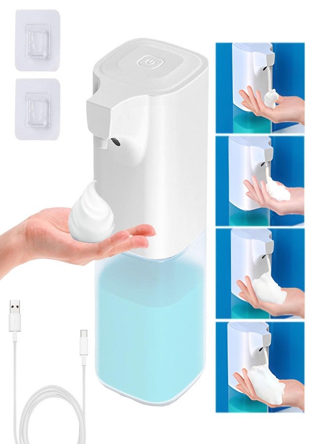 WAONIQ Automatic Foaming Soap Dispenser, 12oz/350ml, 4 Level Adjustable Foam, Rechargeable, Wall Mount Hand Soap Dispenser for Bathroom Kitchen Countertop - Image 1