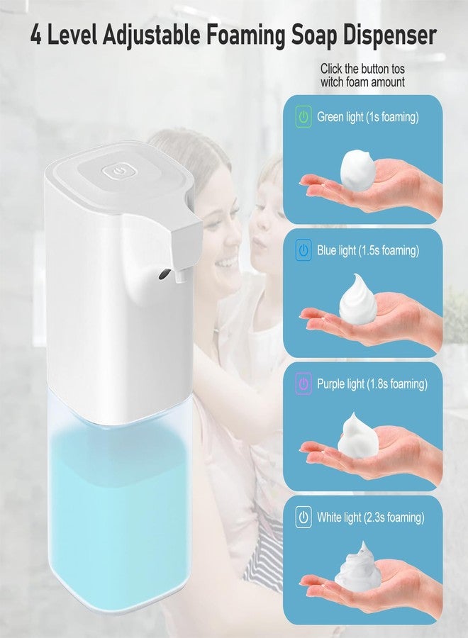 WAONIQ Automatic Foaming Soap Dispenser, 12oz/350ml, 4 Level Adjustable Foam, Rechargeable, Wall Mount Hand Soap Dispenser for Bathroom Kitchen Countertop - Image 2