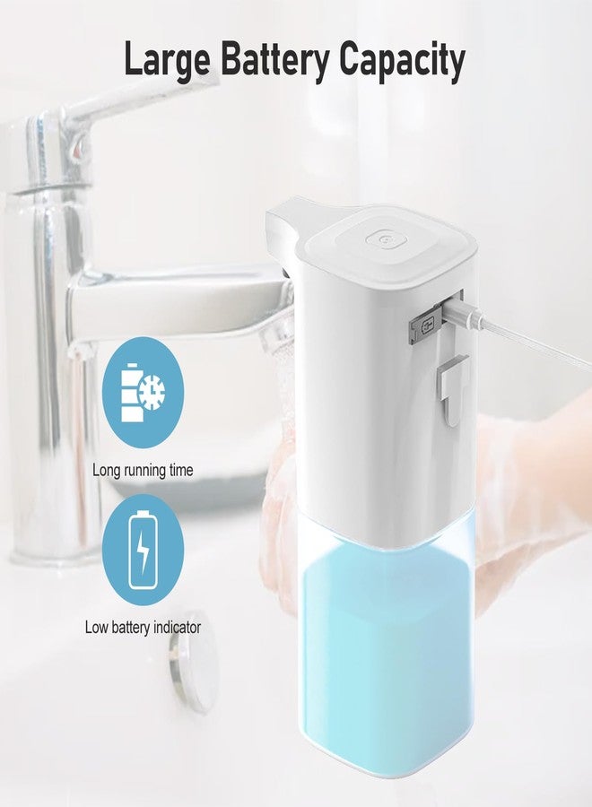 WAONIQ Automatic Foaming Soap Dispenser, 12oz/350ml, 4 Level Adjustable Foam, Rechargeable, Wall Mount Hand Soap Dispenser for Bathroom Kitchen Countertop - Image 4