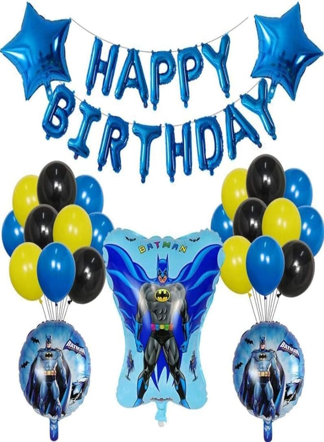 Secret Happy Birthday Set Ultimate Batman balloons for Kids Party Decorations Foil balloon Best Birthday Party Batman Supplies