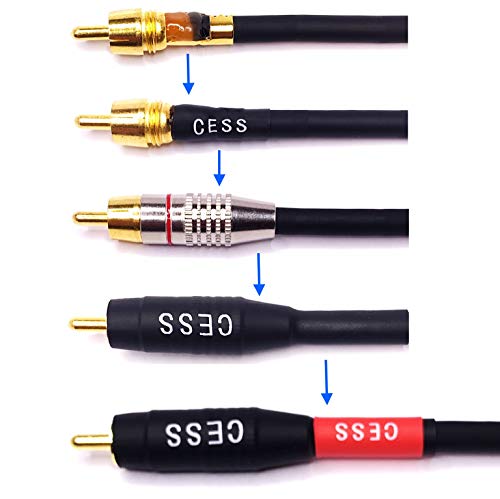 CNCESS CESS-075-3f Heavy Duty Waterproof RCA Cable, Phono Male to Male (3 FT) - Image 2