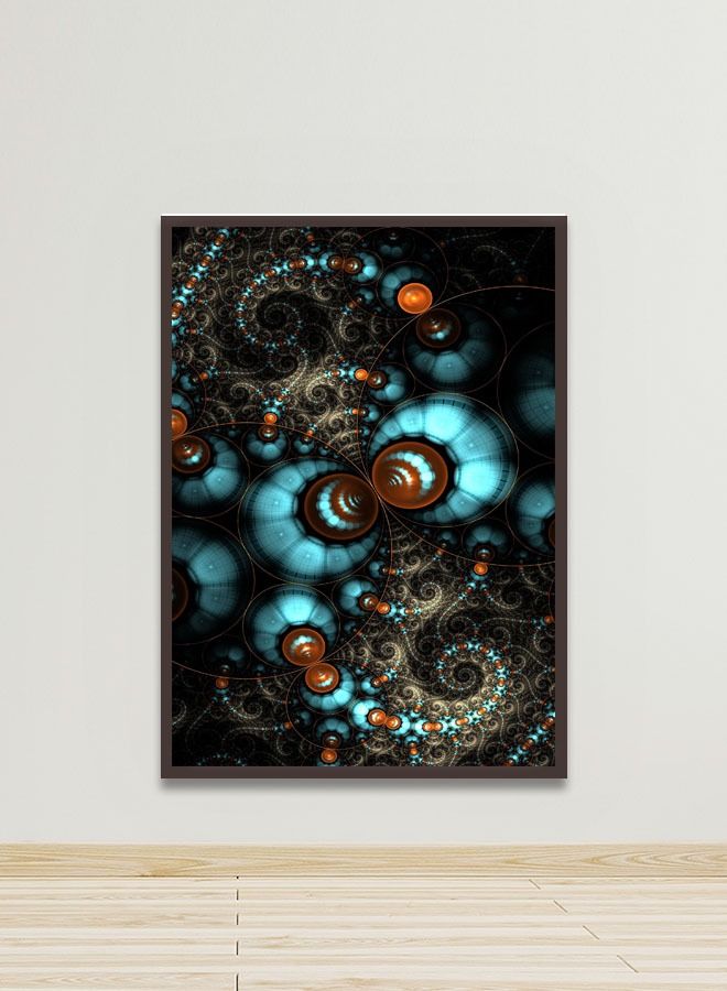 Marktna Canvas Wall Art For Wall Decoration, Abstract Design With A Hollow Brown Frame Size 120x80cm One Piece - Image 1